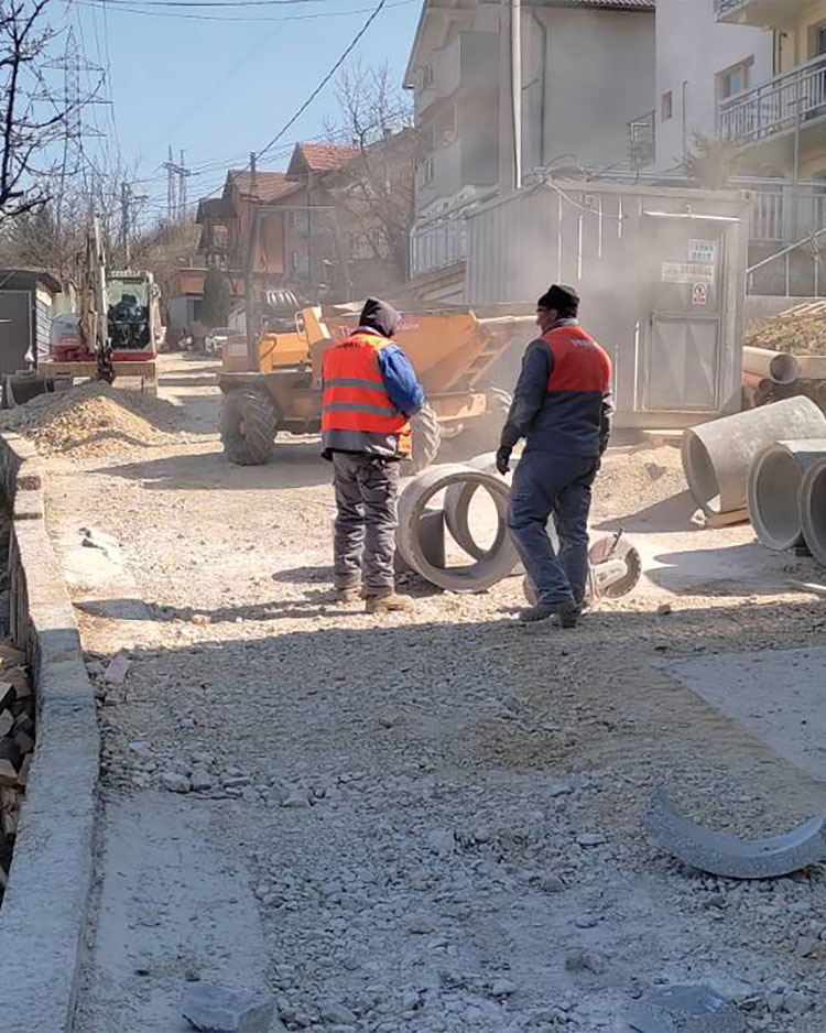 Separate sewage network in V. Curcic and Kodzin streets